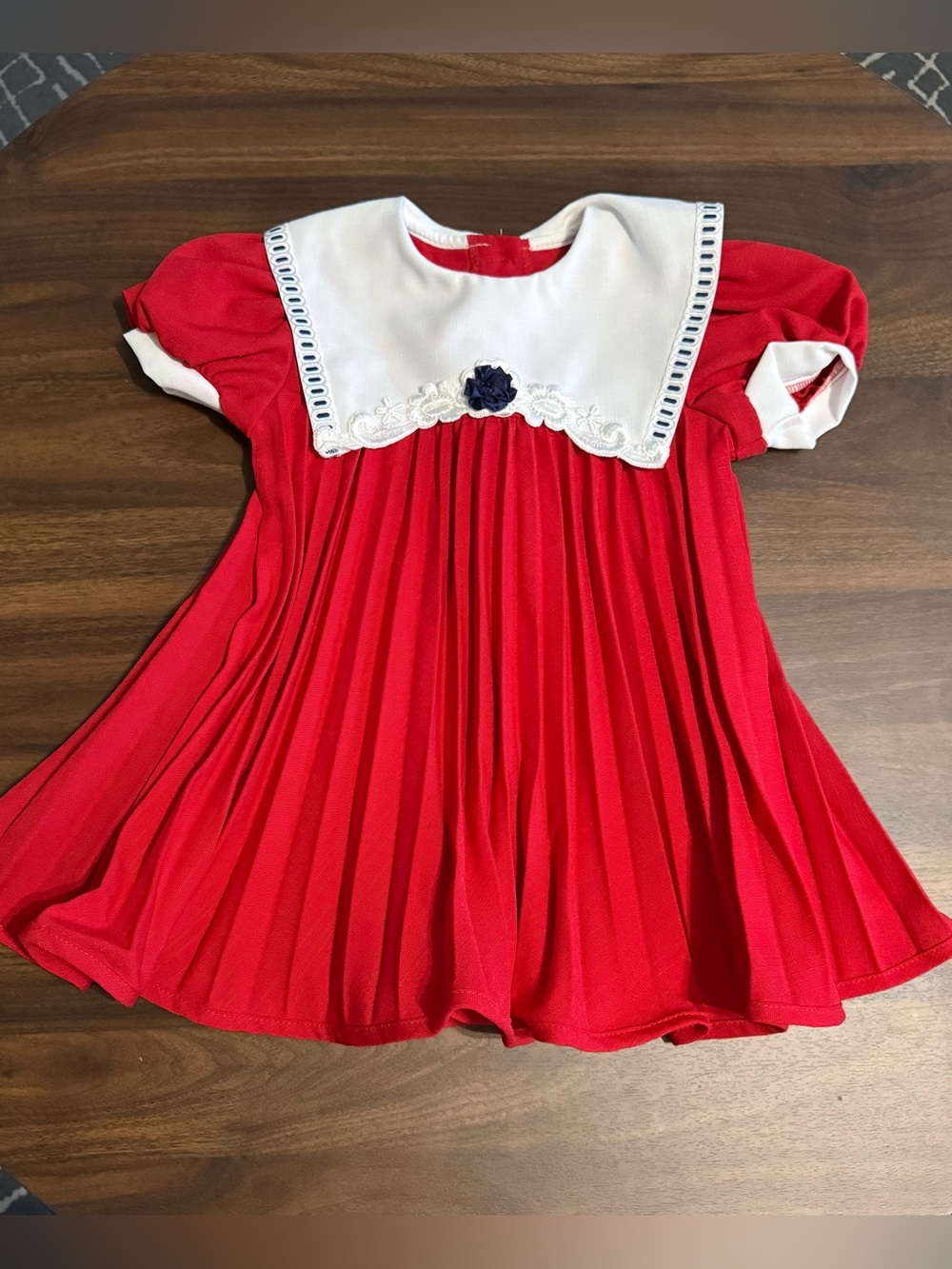 Baby girl vintage piccolo pleated holiday dress